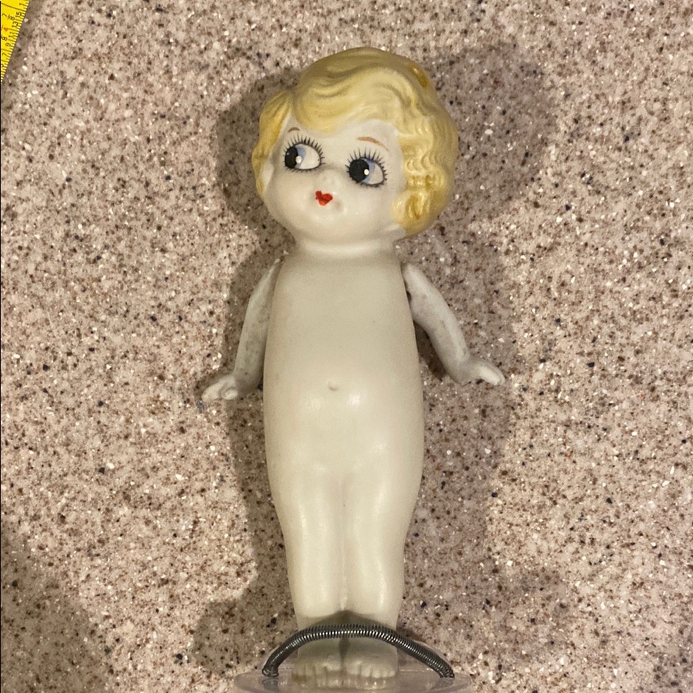 Vintage 1920s or 1930s Bisque Kewpie/Betty Boop-Type All Porcelain Doll, 6 "